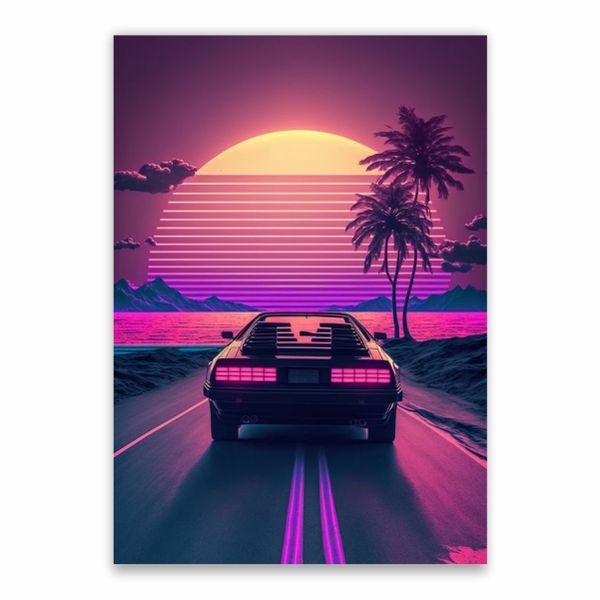 Fast And Furious Neon Poster - A1