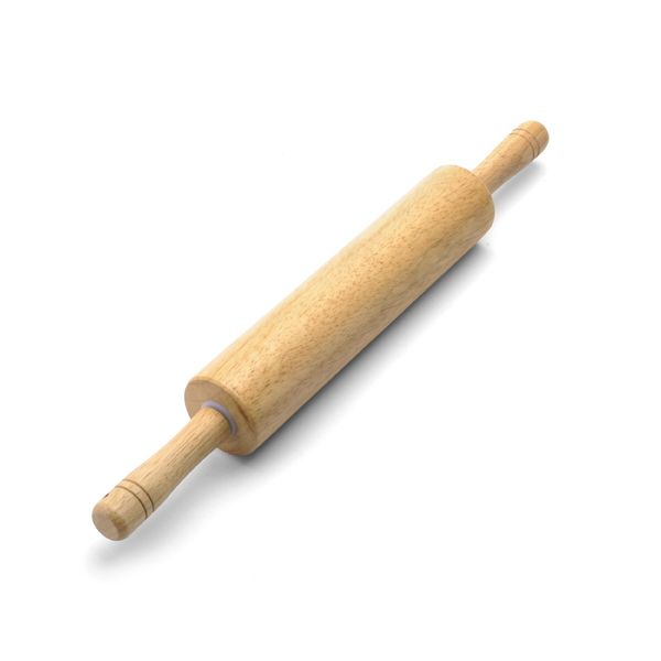 Wood Rolling Pin, 18 Inch, with Ergonomic Handles for Baking