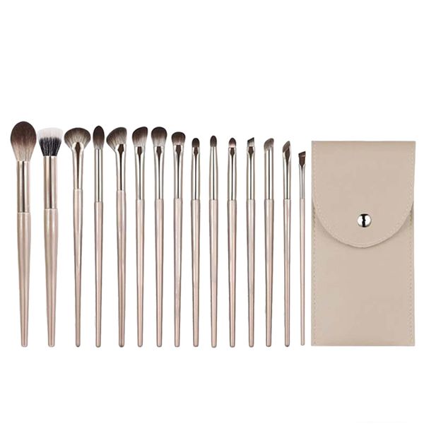 Makeup Brushes, 15 Pieces Professional Makeup Brush Set with PU Bag