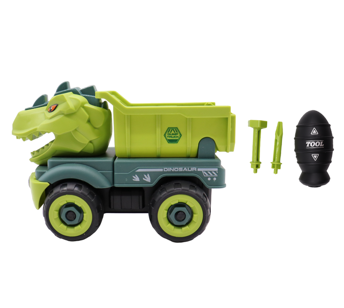 DIY-Dinosaurs Construction Play Trucks/T-Rex/Triceratops Change-able Parts