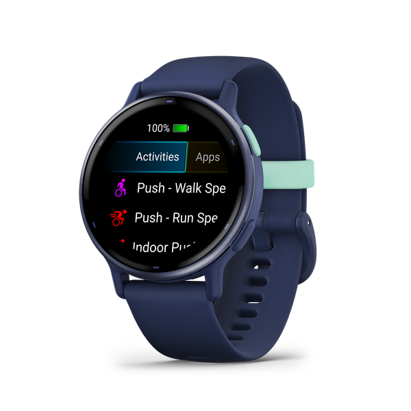 Garmin Vivoactive 5 - Metallic Navy Aluminum Bezel with Navy Case and Band