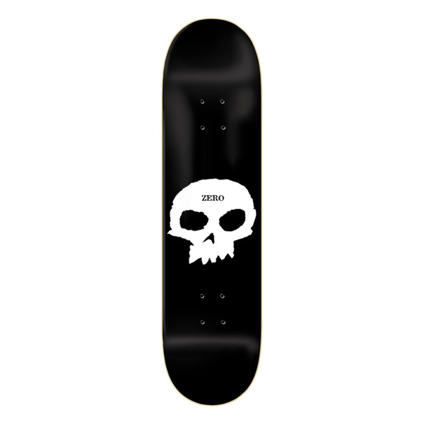 Zero - Single Skull 7.75 Inch Skateboard Deck - Black