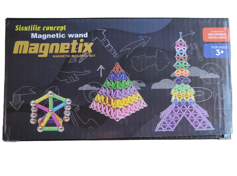 75 Piece Magnetic Constructor Toy Set School Kids Educational Building Toy
