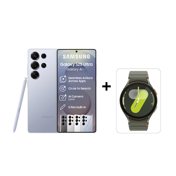 Samsung Galaxy S25 Ultra 5G 256GB DS Titanium SilverBlue + Galaxy Watch7 44mm Green