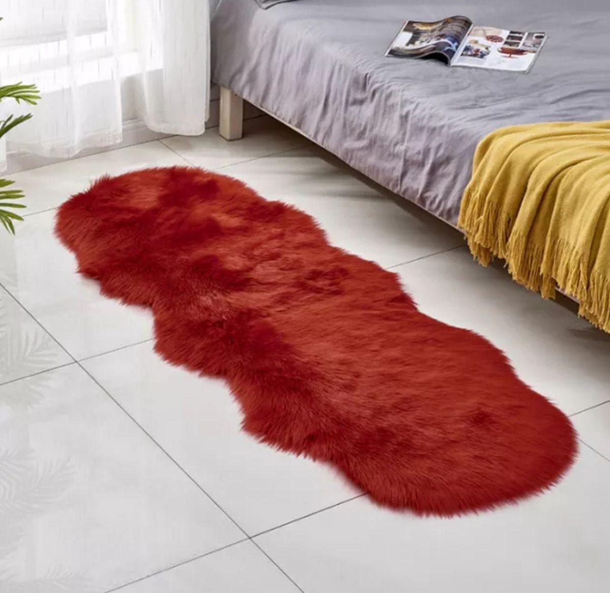 Fluffy Runner Rug /Carpet Red Shop Today. Get it Tomorrow