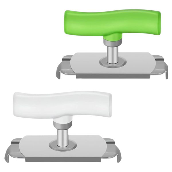 2 Pack - Stainless Steel Twist Grip Can Opener - White &amp; Green