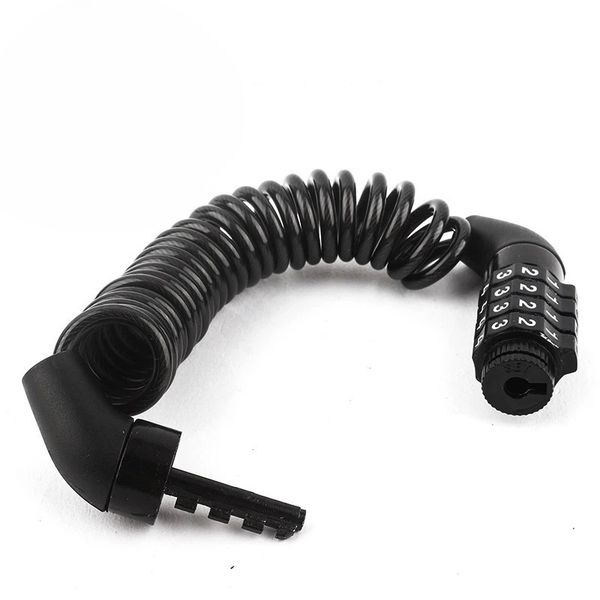 Motorcycle Bicycle Anti-Theft Chain 4Digit Password Combination Helmet Lock