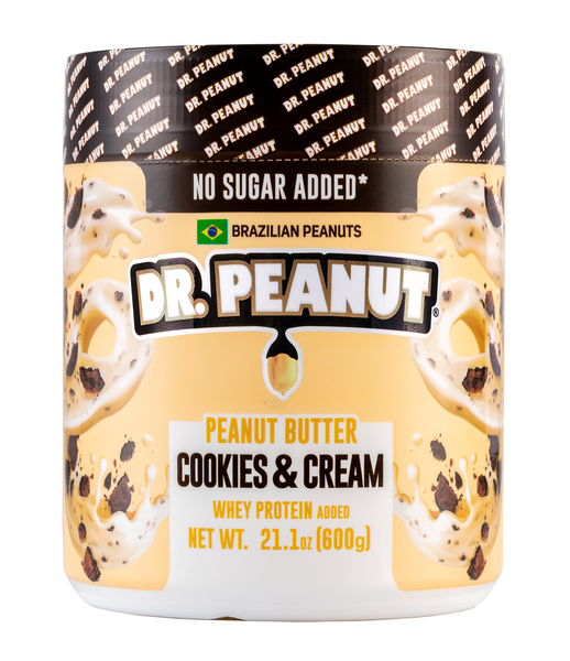 Dr. Peanut Cookies &amp; Cream Flavored Peanut Butter With Whey - 600g