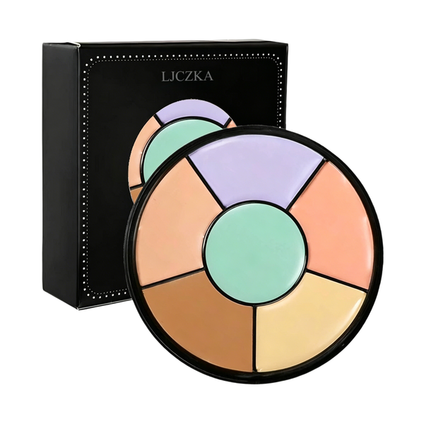 Ljczka 6-Color Concealer &amp; Contour Palette - Cream Color Corrector Kit