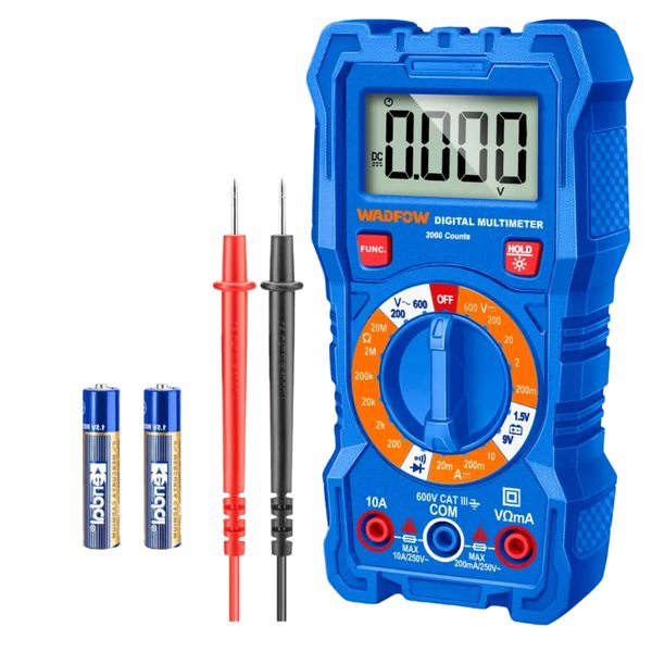 Wadfow - Digital Multimeter CAT.III 600 - AC/DC 600V - WDM2508