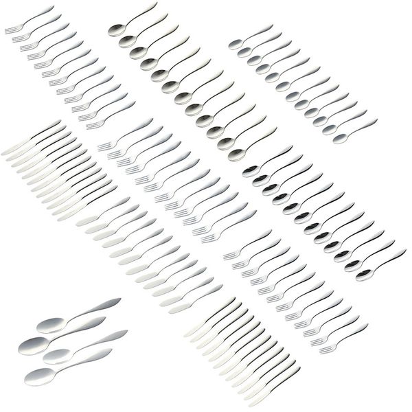 St. James Cutlery Kensington 112 Piece Set in Wooden Canteen