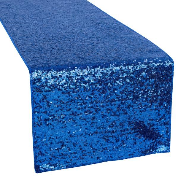 Royal Blue Sequin Table Runner-3m