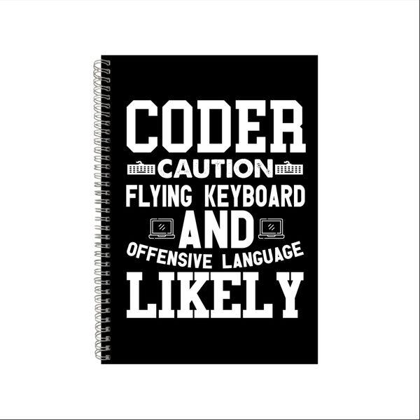 Coder Wire Bound Notebooks Coding Gift Idea A4 Notepad