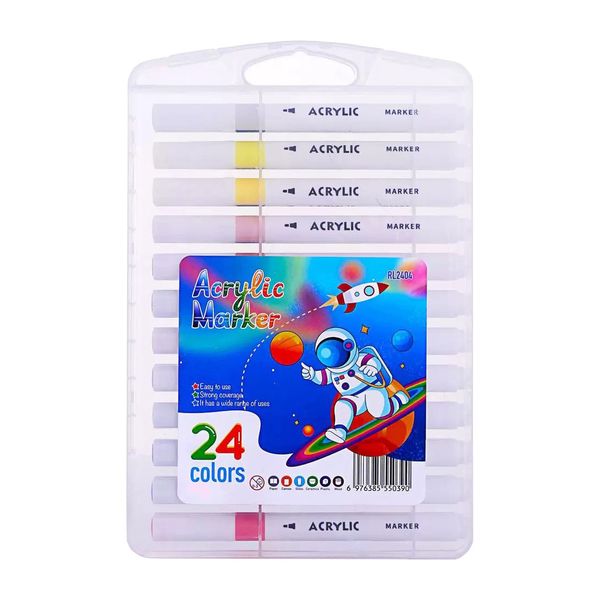 24/48 Colors Fast Drying Acrylic Markers Set with Carrying Case