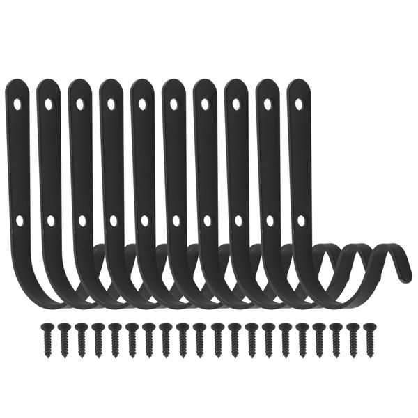 10 Pcs Iron Wall Hooks Outdoor Decorative Hook for Hanging Planter Coat Lan