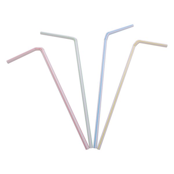 Bar Butler Straws Bendy Candy Coloured, 100 Pcs (5Mm)