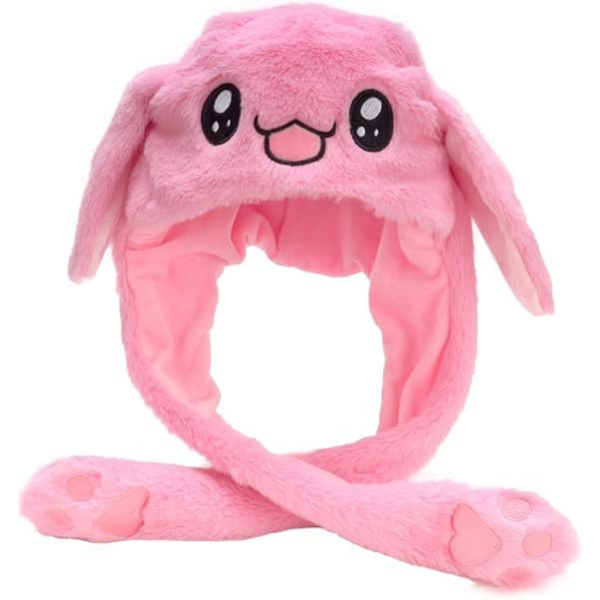 Bunny Winter Beanie Hat with Moving Ears - Soft Pink - SuperSoft &amp;Warm