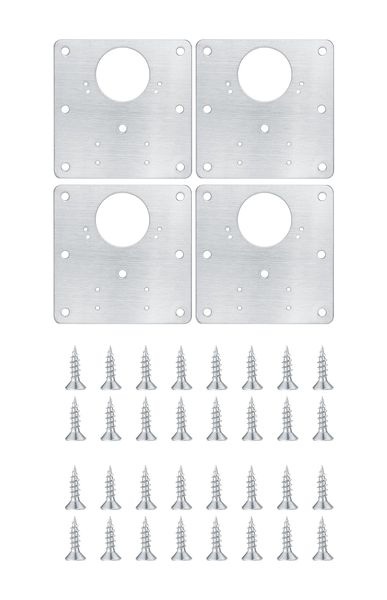 Cabinet Hinges Repair Plate,Stainless Steel Hinge Repair Brackets Kit 4 Set