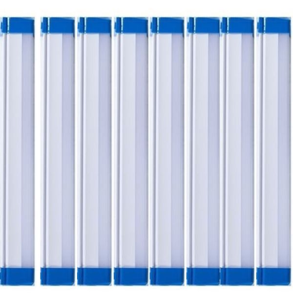 15cm Portable and Rechargeable 30W Emergency LED Tube Light - 8 Pieces