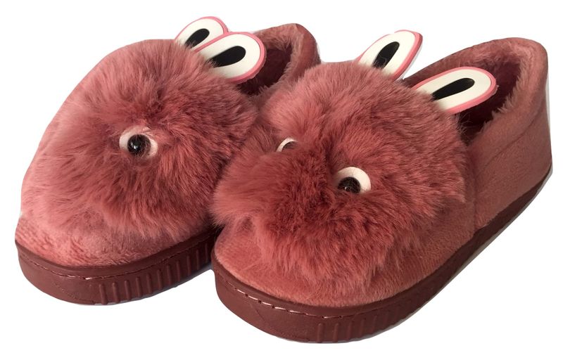 Winter Warm Kids Bunny Shoes Indoor&amp; Outdoor Fleece Inner - Girls Pink
