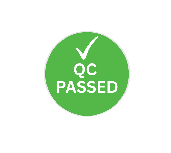 QC Passed Vinyl Stickers Roll - 500 Labels, 3cm Round