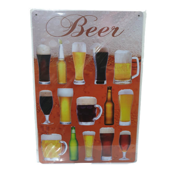 Tin Sign Beer Collage