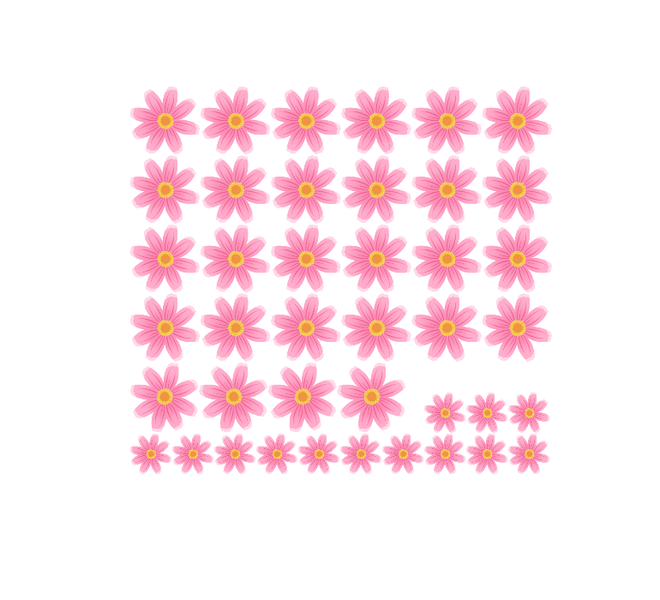 Pink Daisies Wall Vinyl Stickers