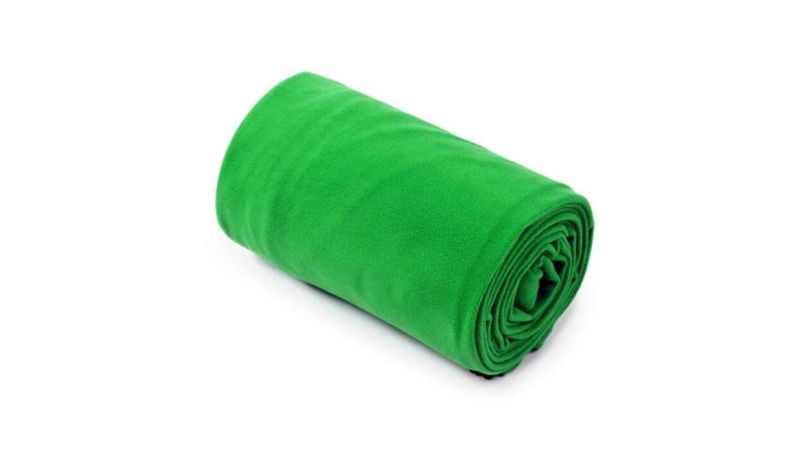 Portable Outdoor Polar Fleece Envelope Sleeping Bag Blanket - Green
