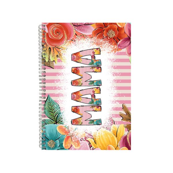 Mother Floral Stripes Notebook Mother's Day Gift Idea A4 Notepad Pad 83