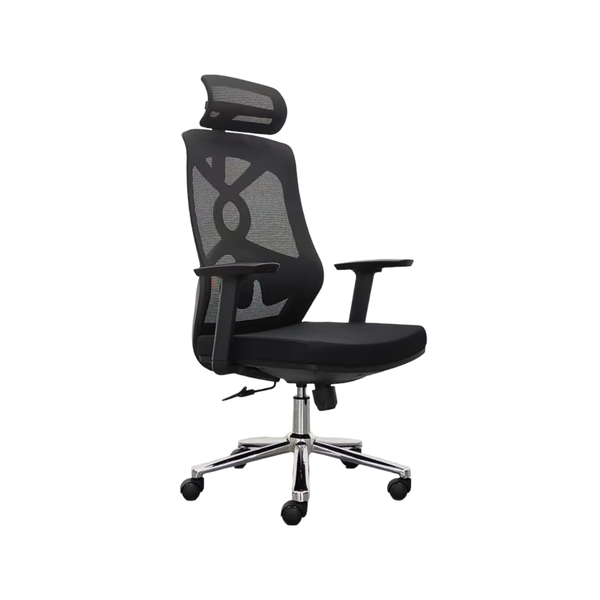 Adjustable Rolling Reception Chair With Headrest, Armrest And Wheels