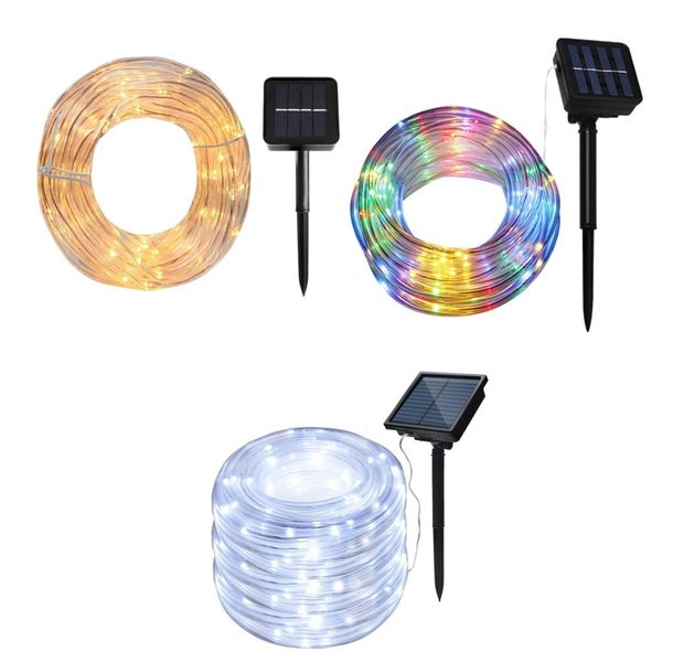 Solar Powered Tube Fairy Light Copper Wire Pack Of 3 10M
