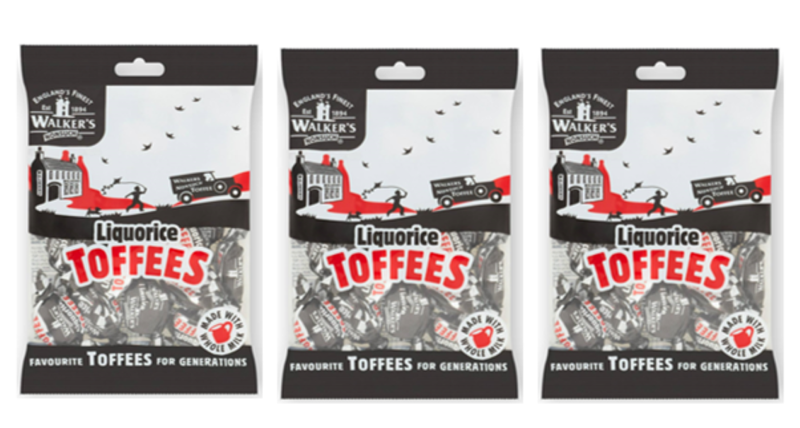 Walkers Liquorice Toffee Bags 150g - 3 Pack