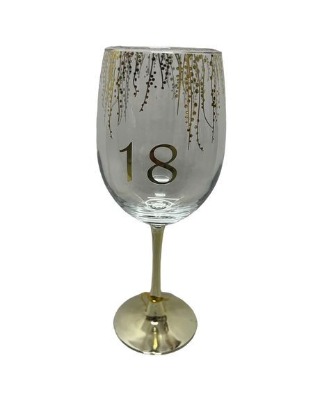 18th Birthday Celebration Wine Glass