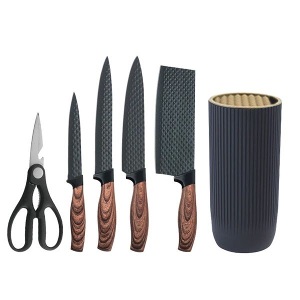 6 Piece Household Knife Set with Holder
