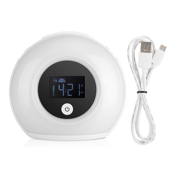 Colourful Wake Up Breathing Lamp Bluetooth Speaker Table Light Alarm Clock