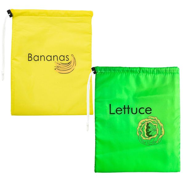 Kitchen Reusable Fresh Fruits and Vegetable Storage Bags Set of 2 - 35cm