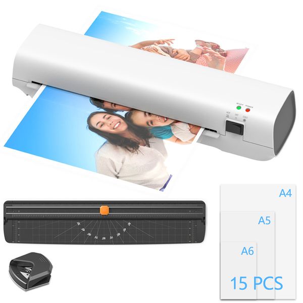 A4 Laminator 3 in 1 with Paper Trimmer Corner Rounder 15 laminating pouches