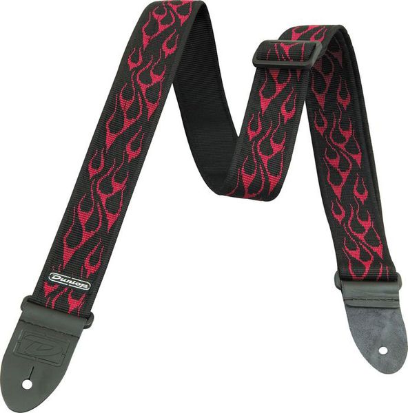 Dunlop Guitar Strap Red Flames