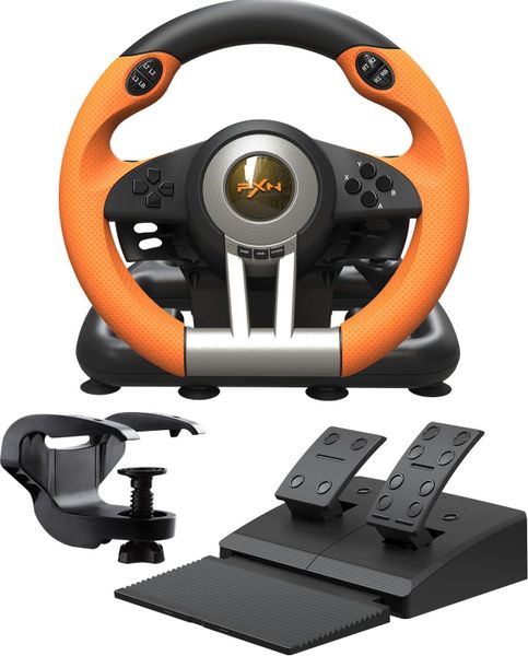 V3 Pro Gaming Steering Wheel With Pedal Compatible with PC, PS3, PS4, XboxOne