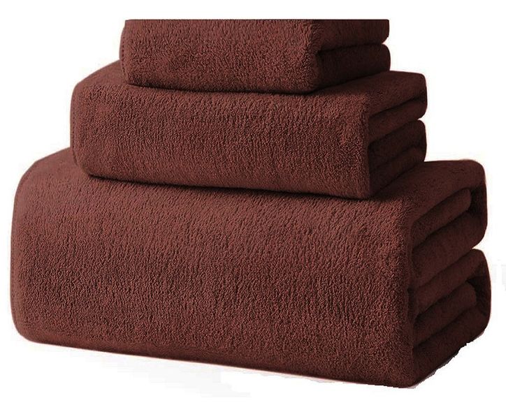 Luxury Terry Bath Towel Set: Fluffy Microfibre Bath Hair Beach Gym Baby