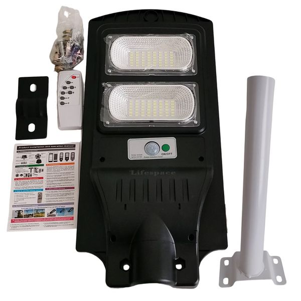 Lifespace Quality Solar Street Light with Mounting Pole - 100 watts