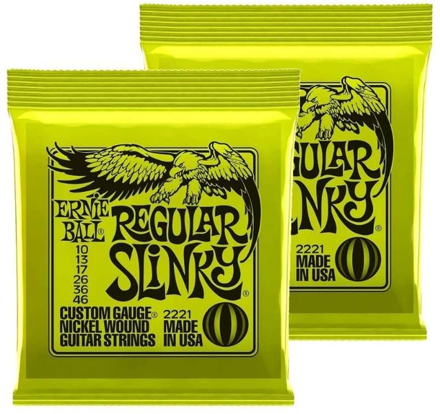 Ernie Ball 2221 Regular Slinky 10-46 Strings - Pack of 2