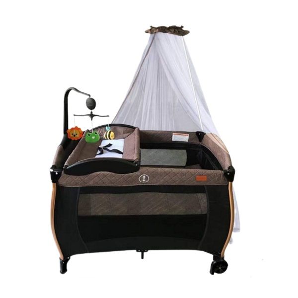 Trend Nursery Center Baby Travel Cot -Black &amp; Brown