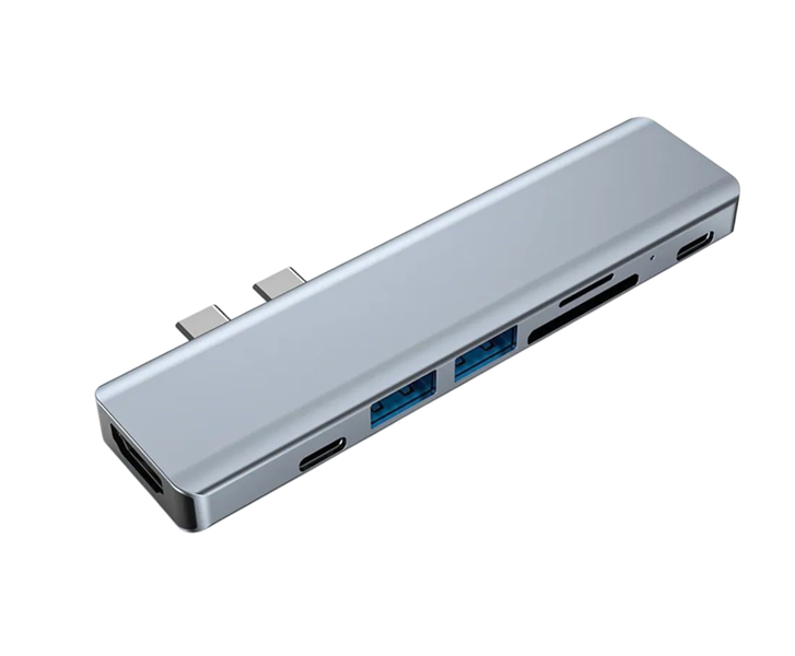 7-in-2 USB-C Laptop Hub - HDMI, PD, USB 3.0, SD Card Reader