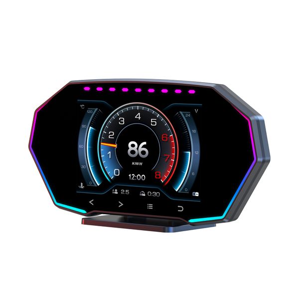 OBD2 + GPS Car Hud Guage Head Up Display Speedometer Adjustable