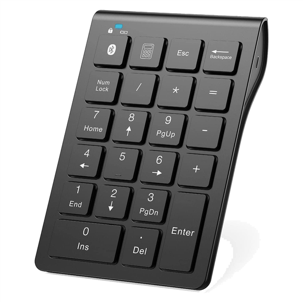 Wireless Bluetooth Numeric Keypad, 22-Keys Portable Slim Numeric Pad