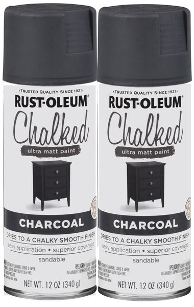 Rust-Oleum Chalked Spray Banded Pack 2x Charcoal 340G