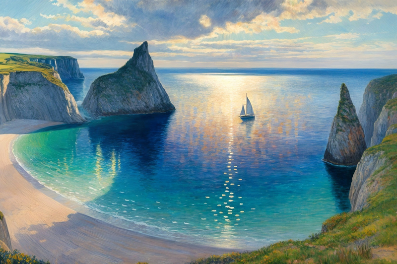 Modern Canvas Wall Art Home Decor - Beautiful Cove