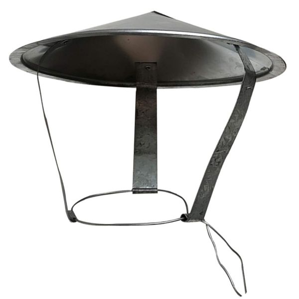 Garden Outdoor Mushroom Shaped Iron Pipe Rain Cover Chimney Cowl (26cm)