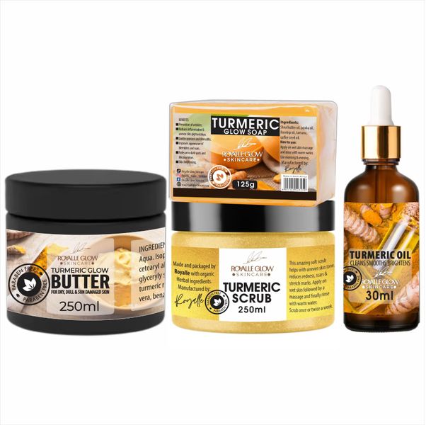 Royalle Glow Skincare Turmeric Extra Brightening Glow kit